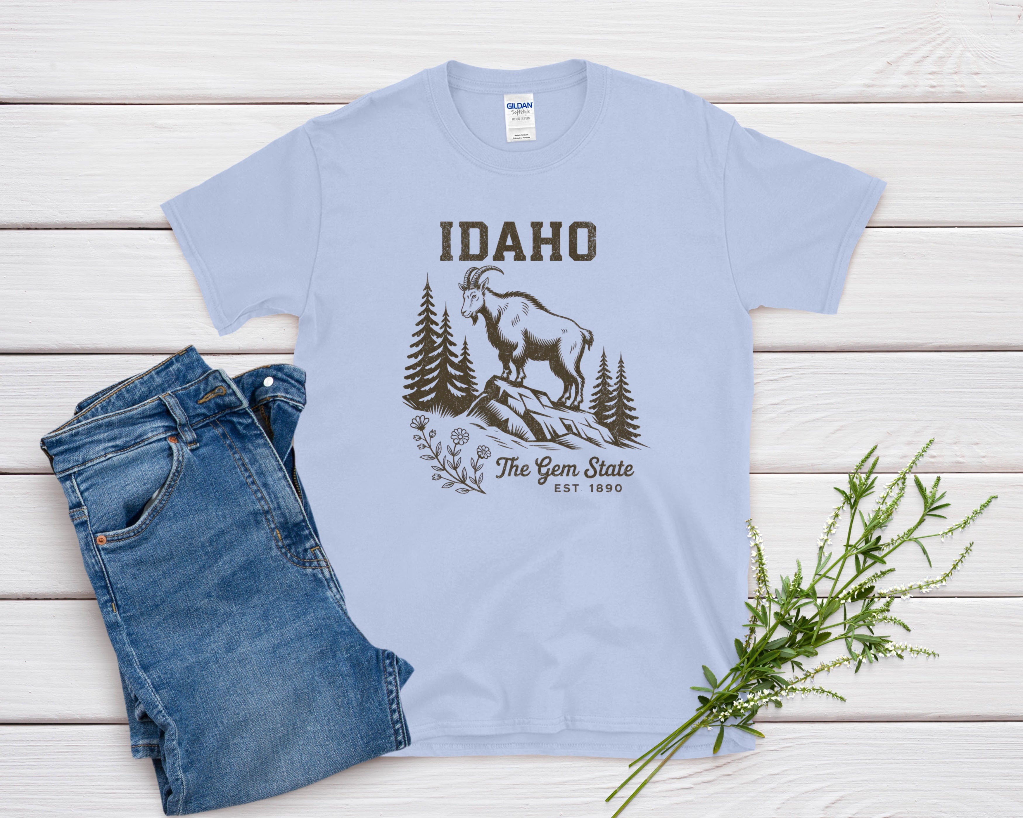 Idaho Iconic State Pride Gildan 64000 Souvenir T-Shirt