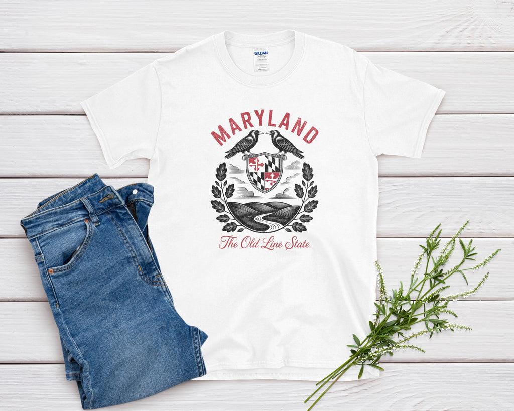 Maryland Iconic State Pride Gildan 64000 Souvenir T-Shirt
