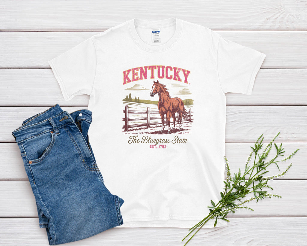 Kentucky Iconic State Pride Gildan 64000 Souvenir T-Shirt