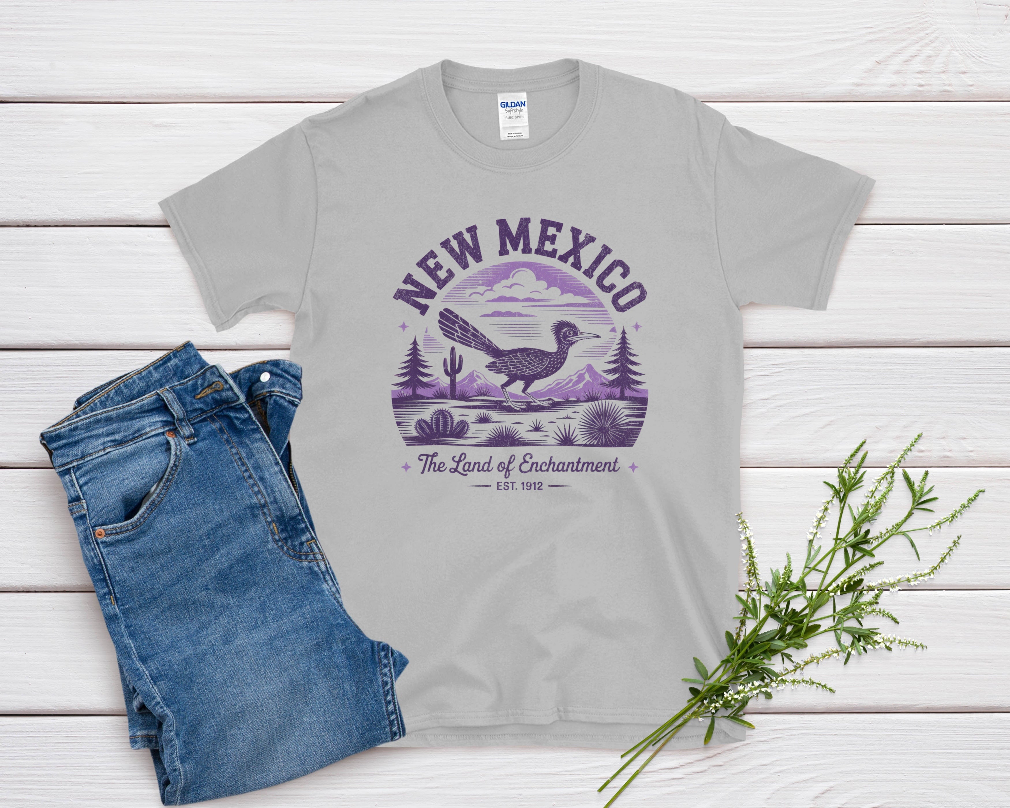 New Mexico Iconic State Pride Gildan 64000 Souvenir T-Shirt