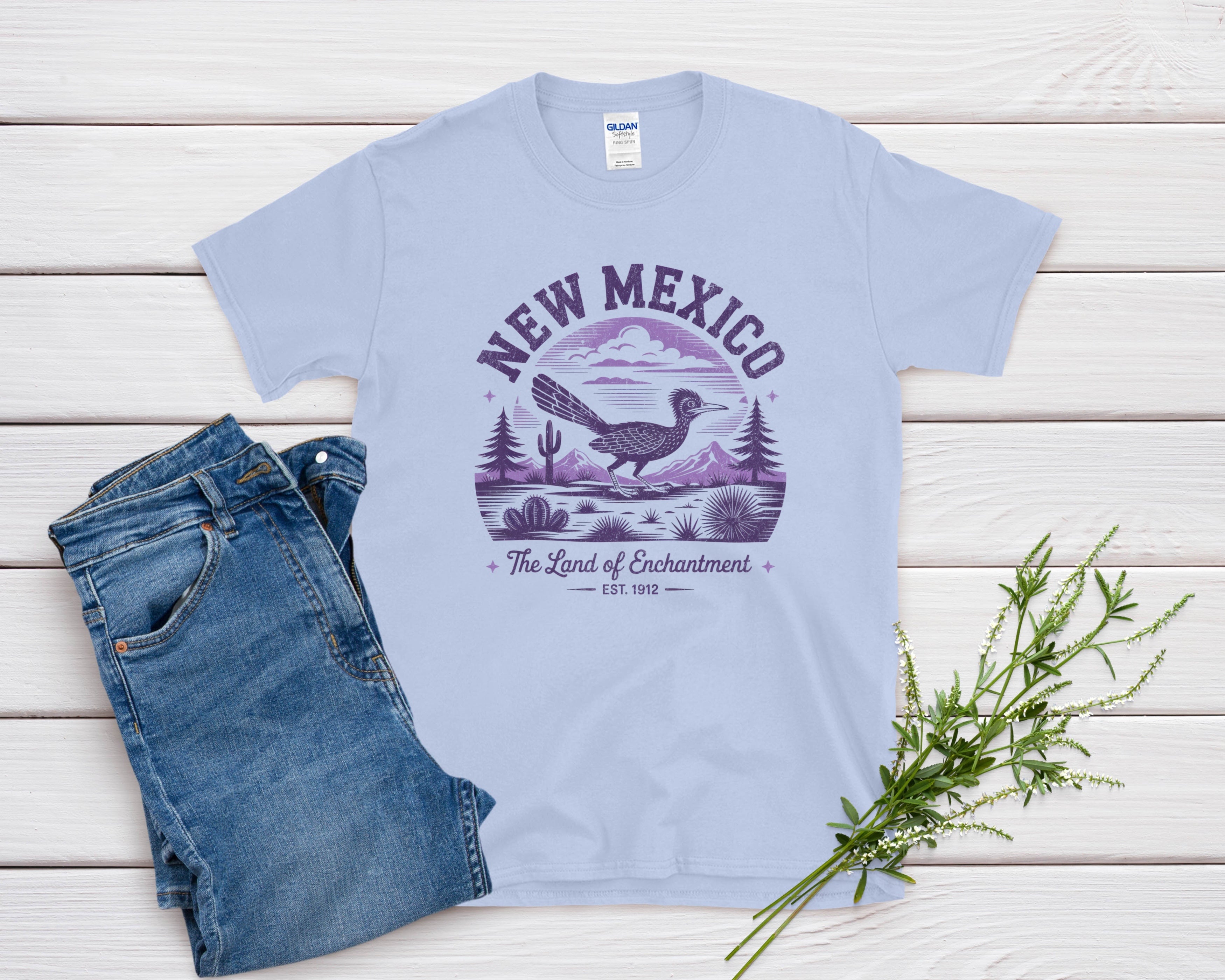 New Mexico Iconic State Pride Gildan 64000 Souvenir T-Shirt