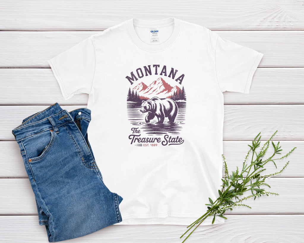 Montana Iconic State Pride Gildan 64000 Souvenir T-Shirt