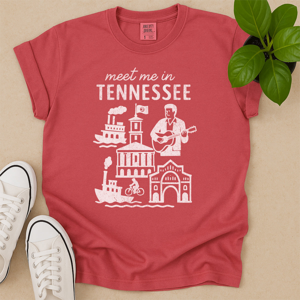 Meet Me In Tennessee Distressed Vintage Landmark State Shirt