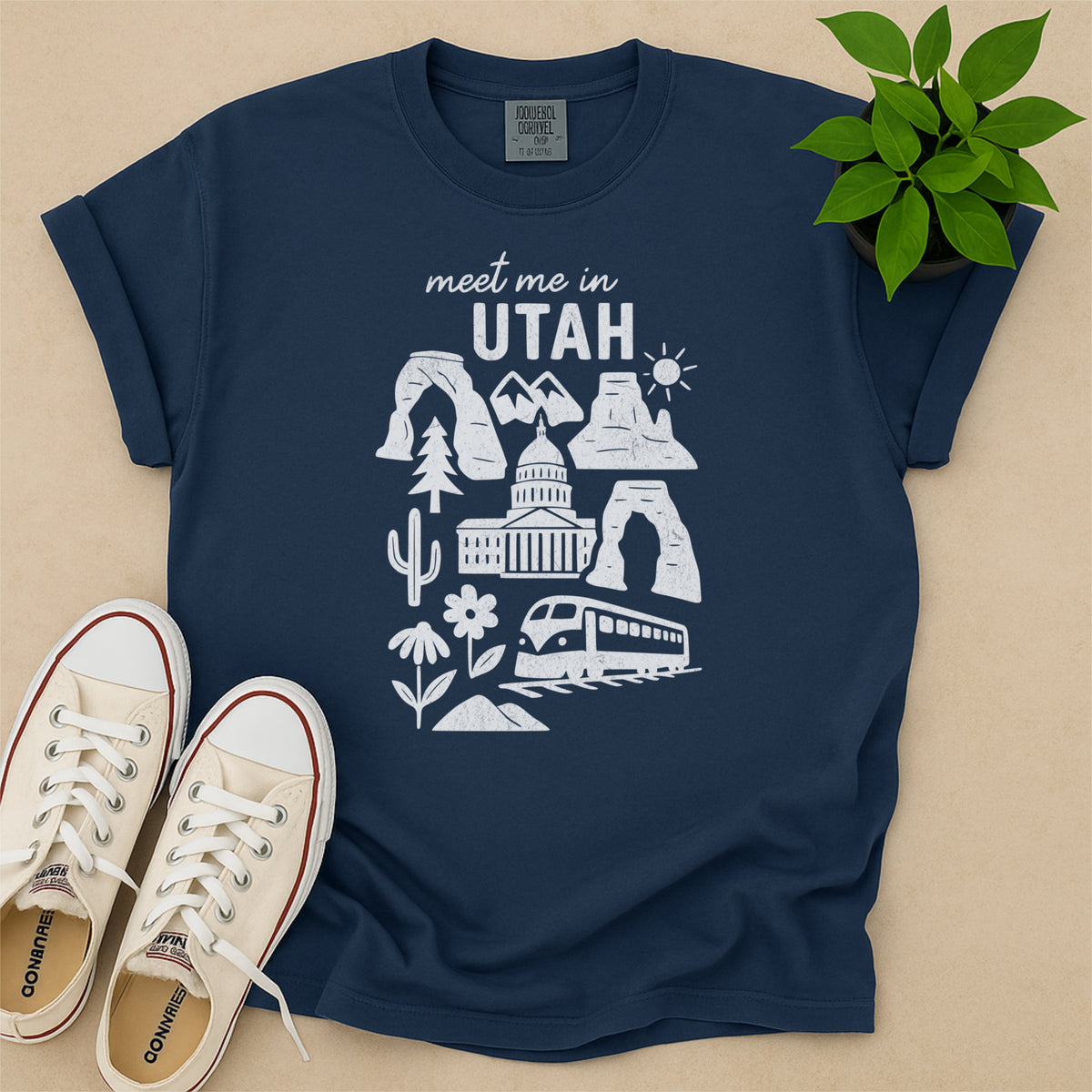 Meet Me In Utah Distressed Vintage Landmark State Shirt