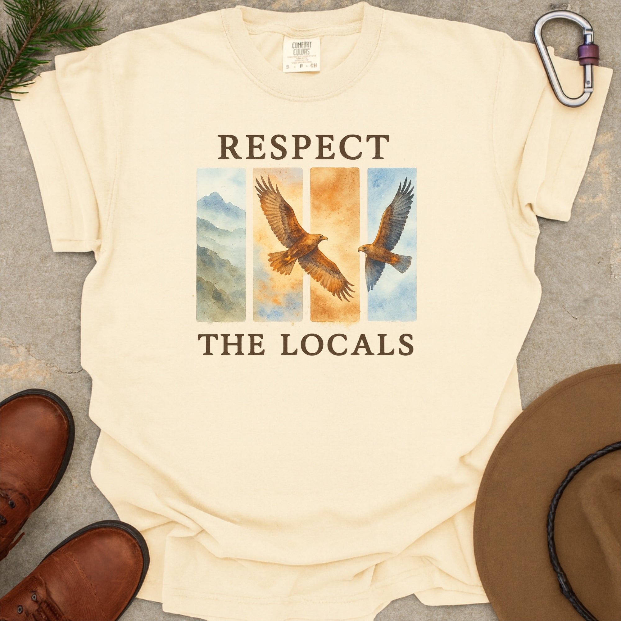 Respect The Locals Golden Eagle Scotland Comfort Colors Shirt