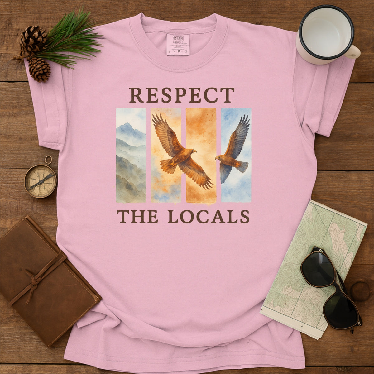 Respect The Locals Golden Eagle Scotland Comfort Colors Shirt
