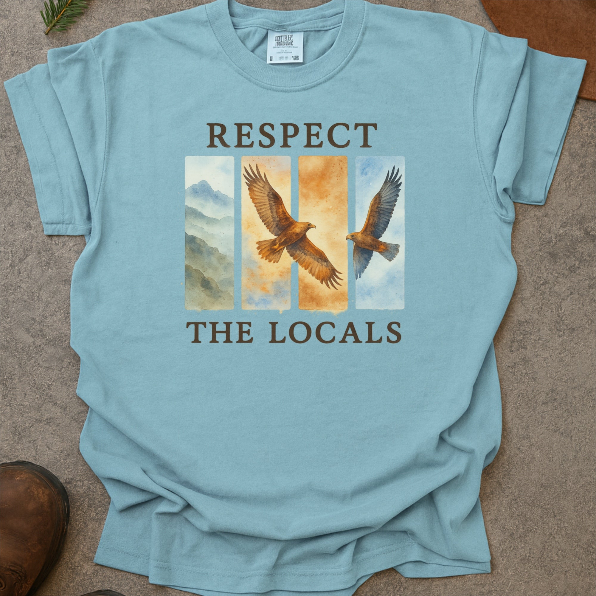 Respect The Locals Golden Eagle Scotland Comfort Colors Shirt