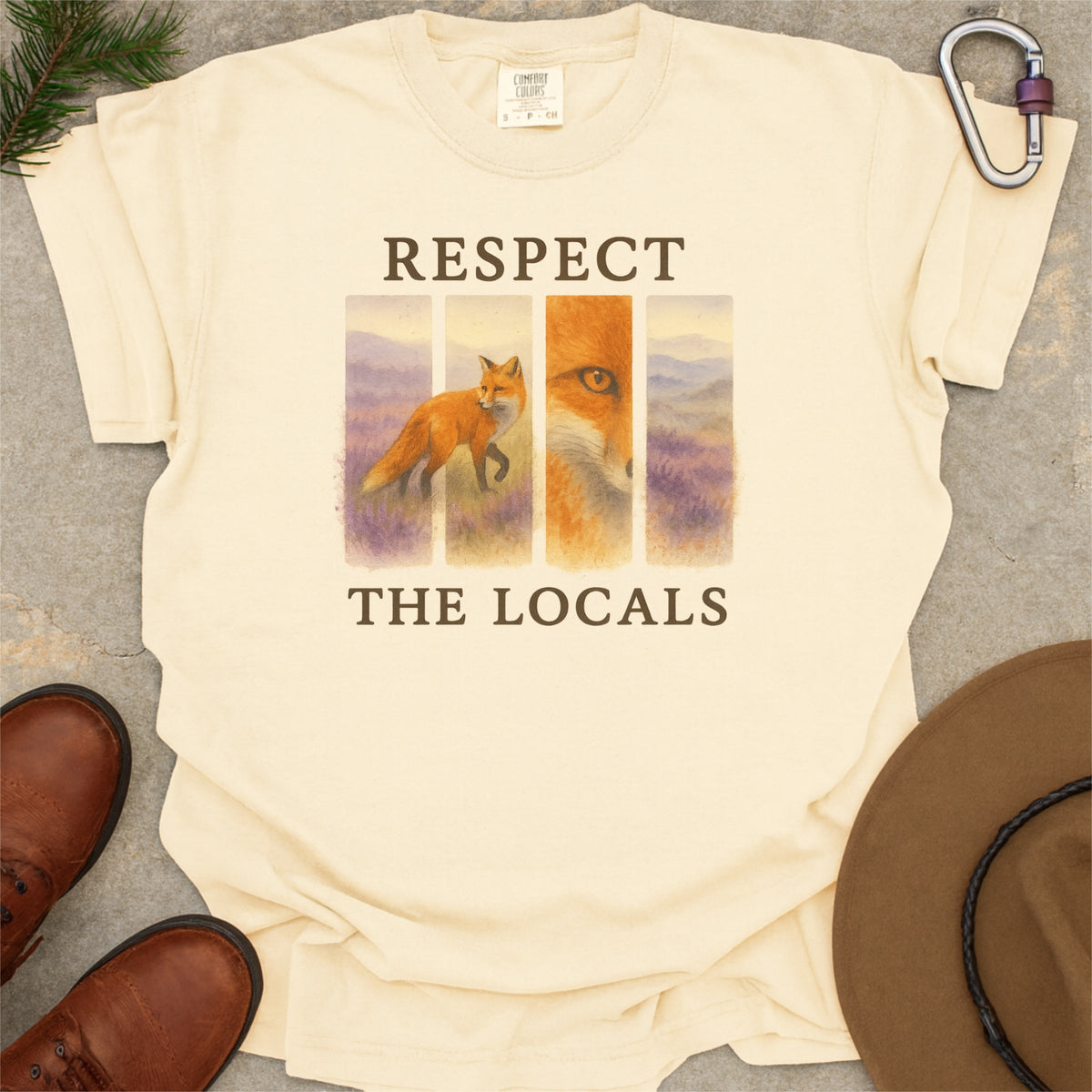 Respect The Locals Scottish Red Fox Comfort Colors Shirt