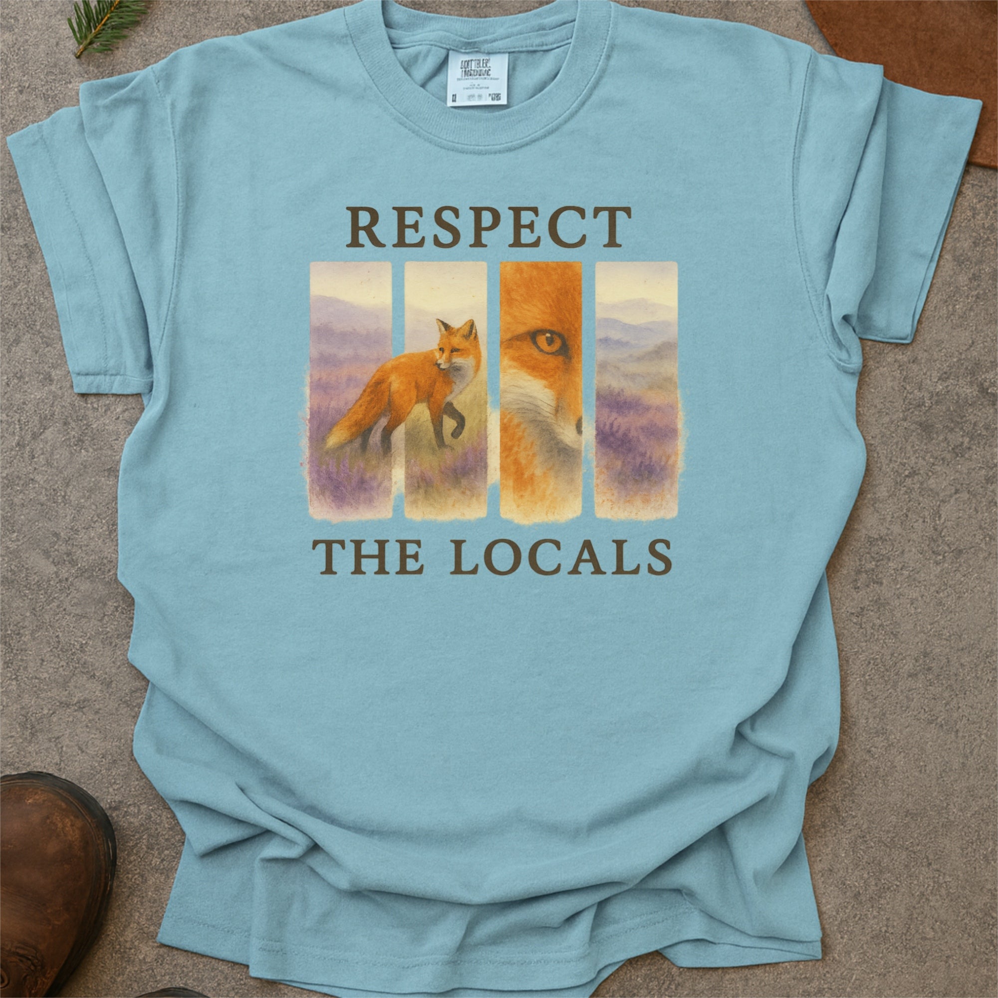 Respect The Locals Scottish Red Fox Comfort Colors Shirt