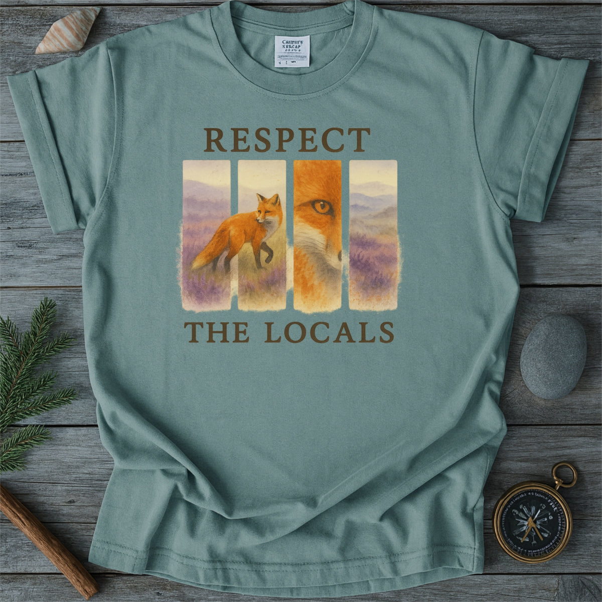 Respect The Locals Scottish Red Fox Comfort Colors Shirt