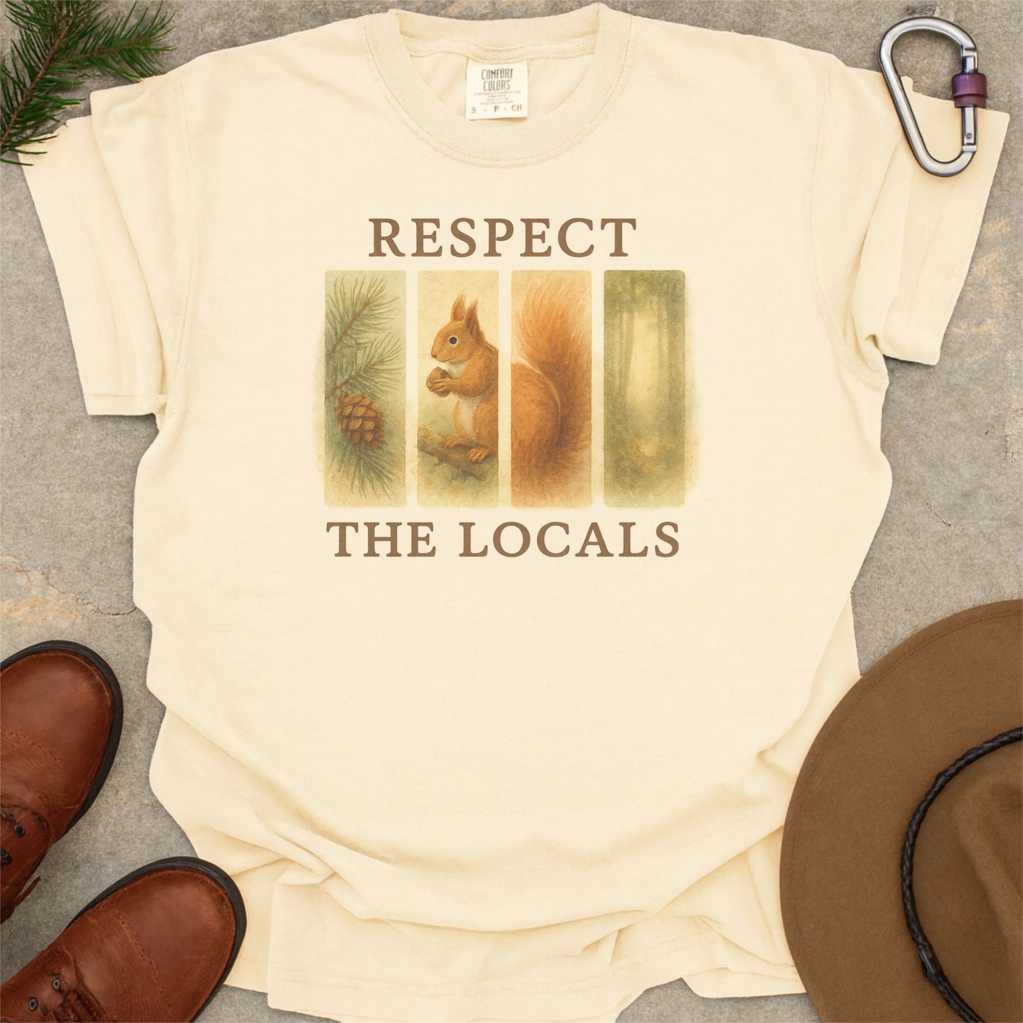 Respect The Locals Red Squirrel Scotland Comfort Colors Shirt