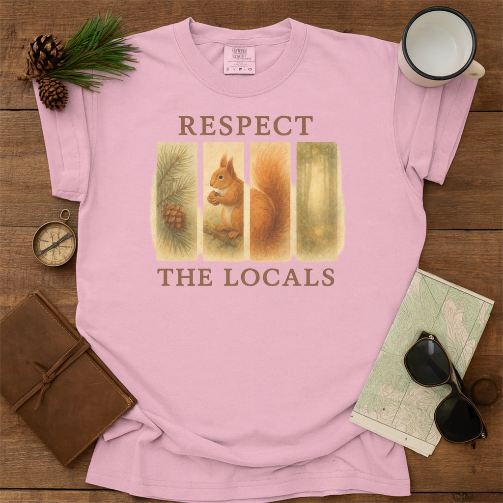 Respect The Locals Red Squirrel Scotland Comfort Colors Shirt