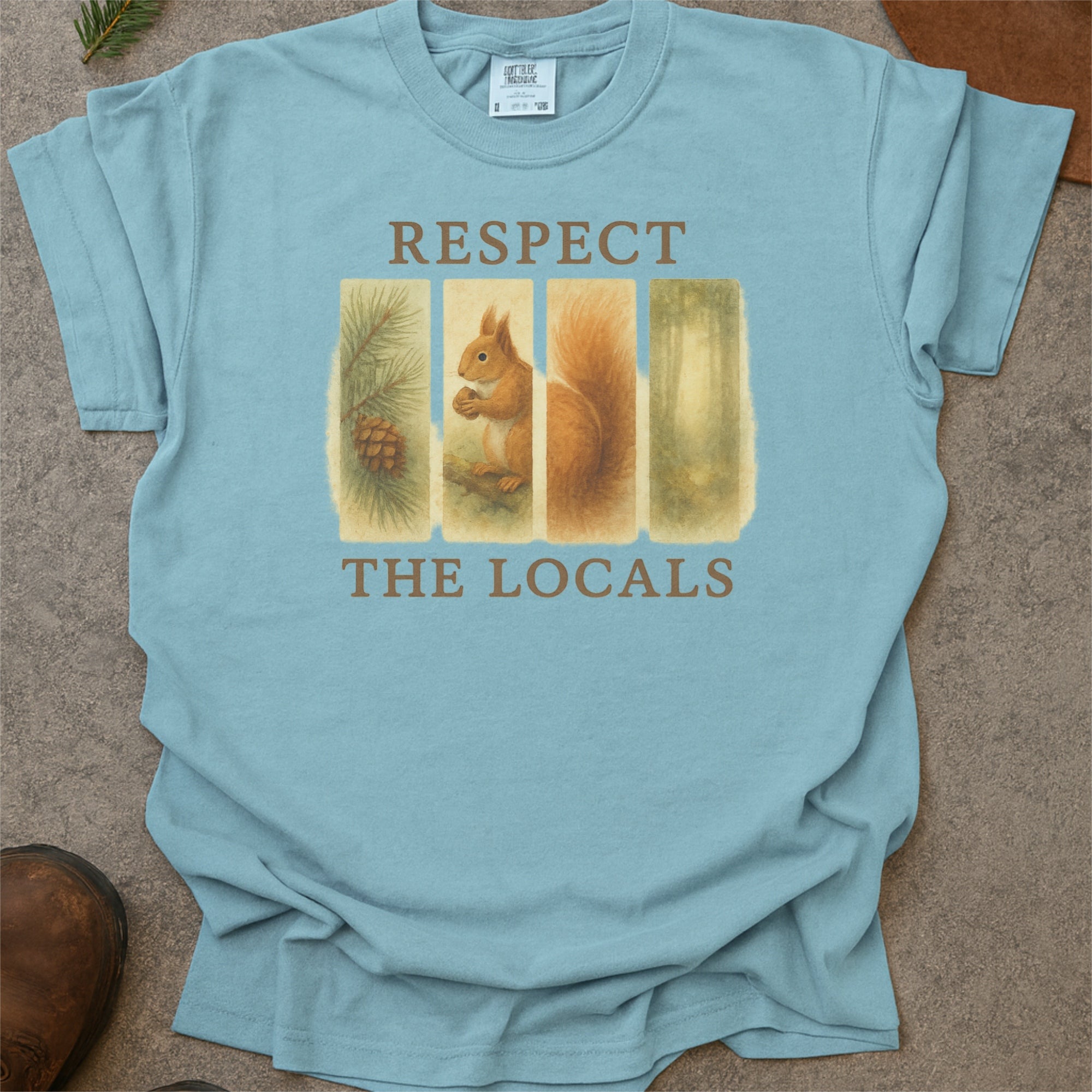 Respect The Locals Red Squirrel Scotland Comfort Colors Shirt