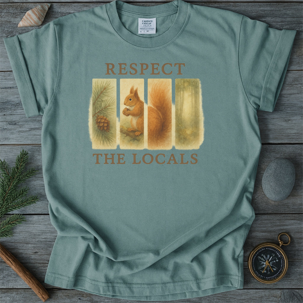 Respect The Locals Red Squirrel Scotland Comfort Colors Shirt