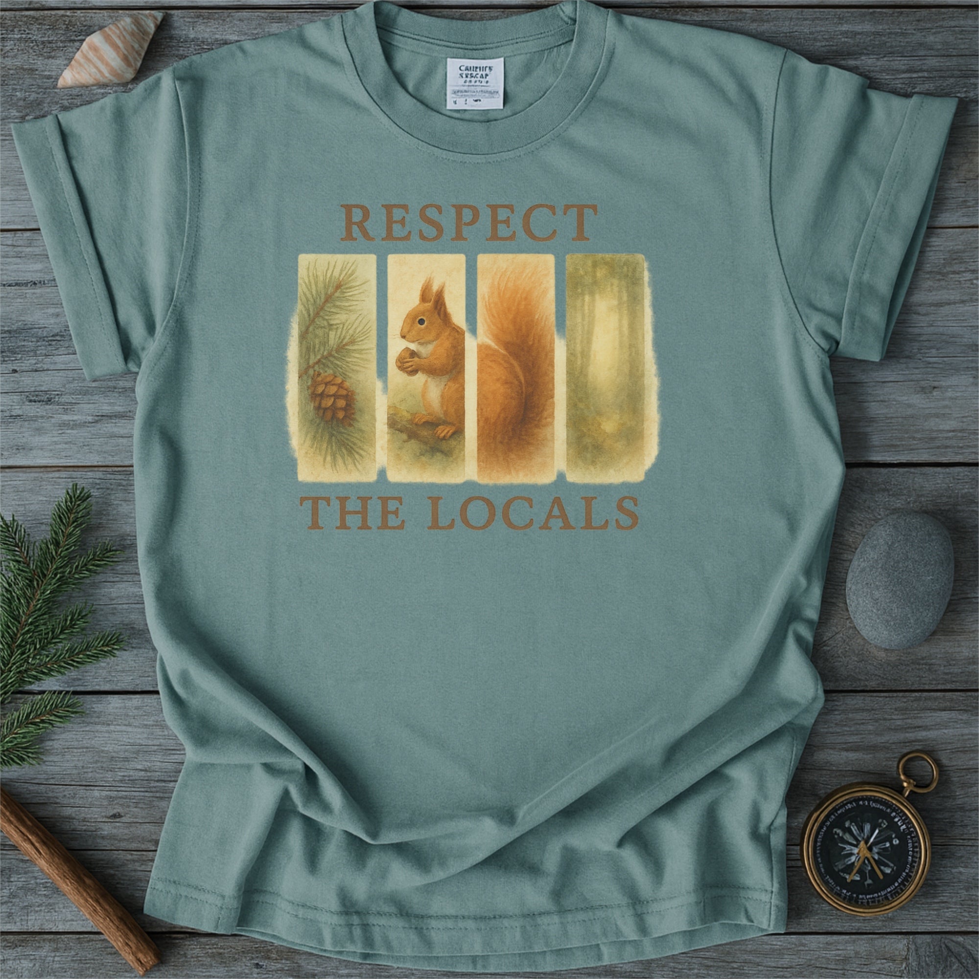 Respect The Locals Red Squirrel Scotland Comfort Colors Shirt