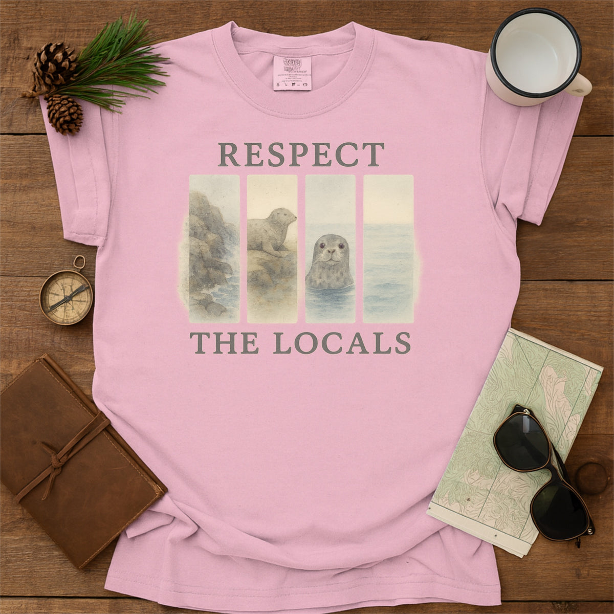 Respect The Locals Grey Seal Scotland Comfort Colors Shirt