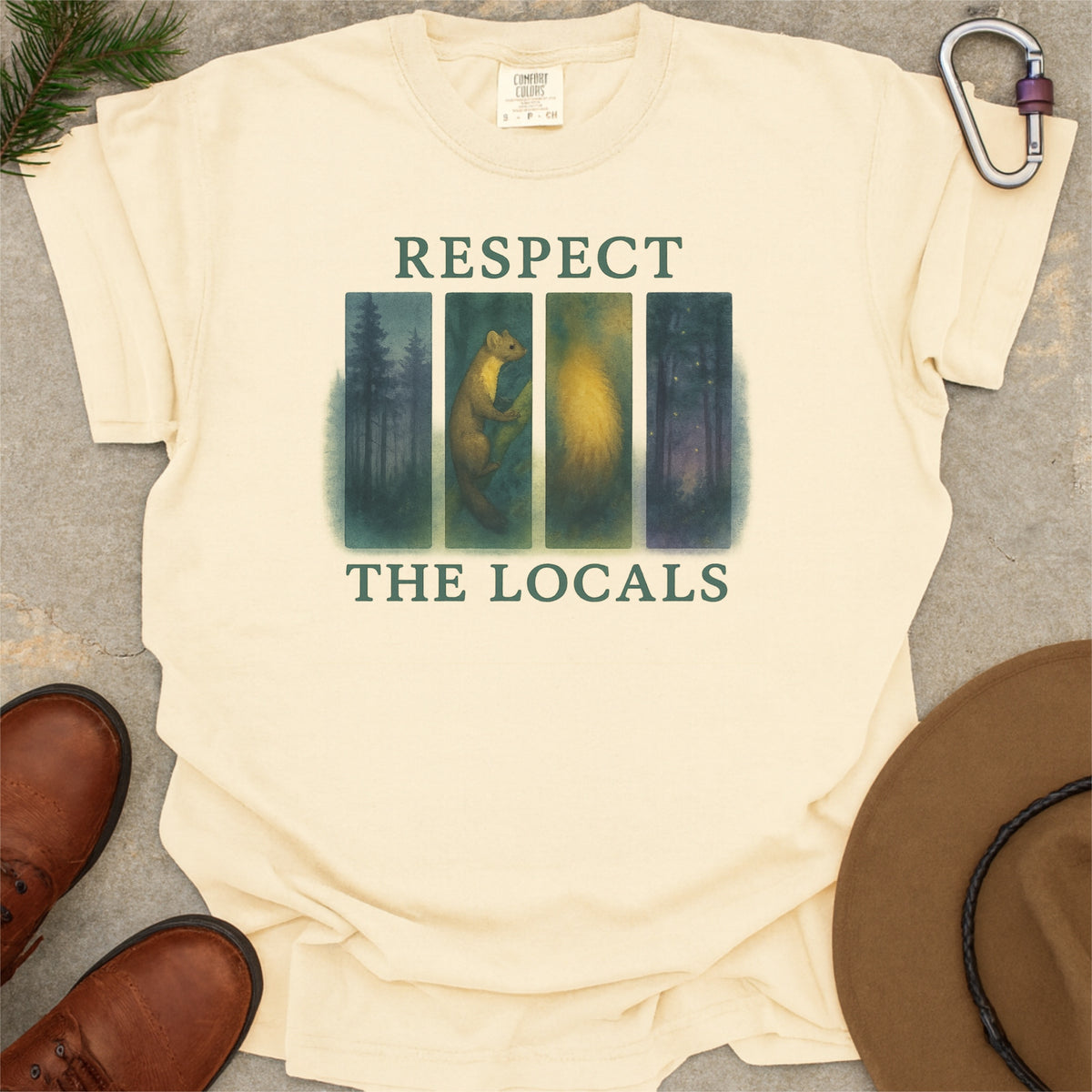 Respect The Locals Pine Marten Scotland Comfort Colors Shirt