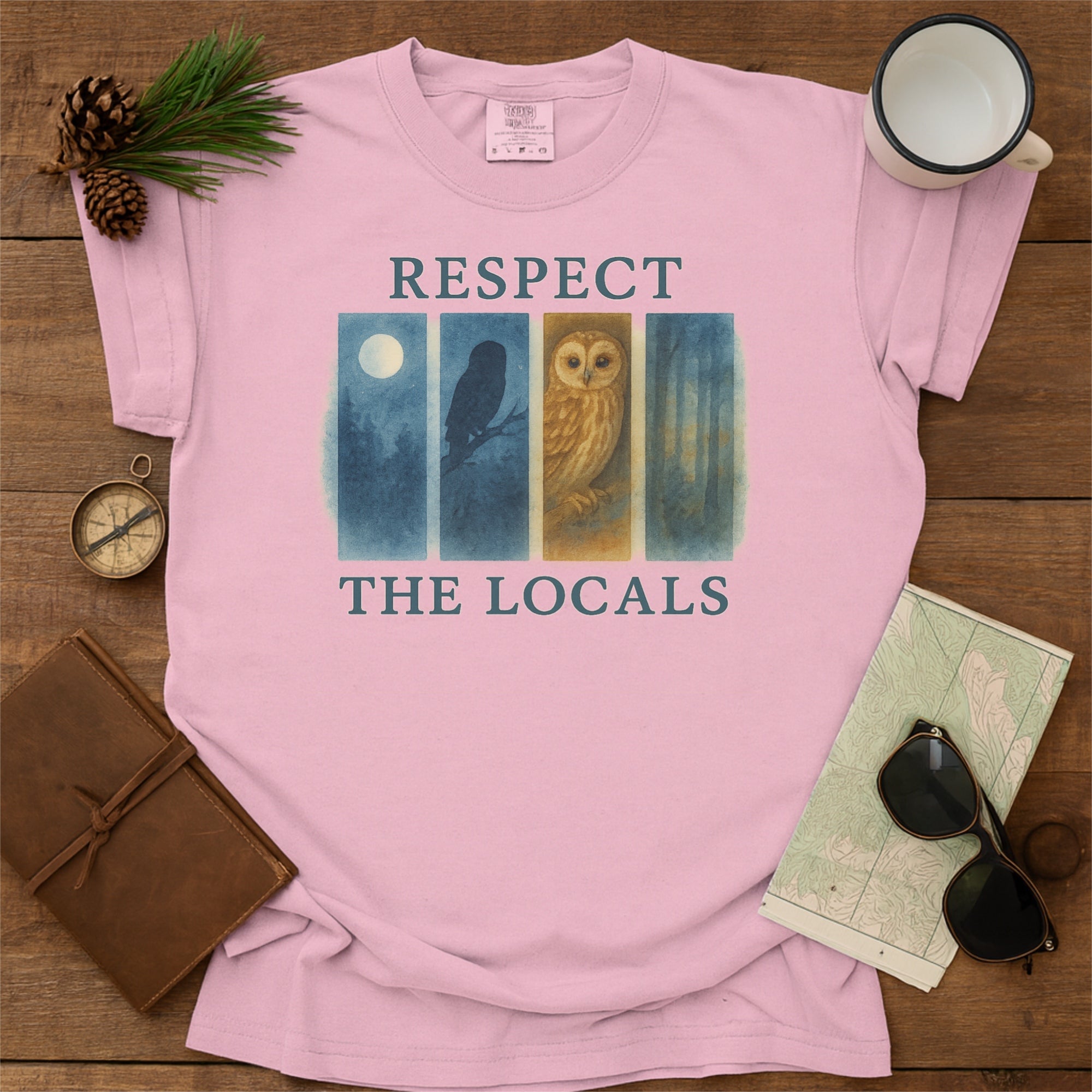 Respect The Locals Tawny Owl Scotland Comfort Colors Shirt