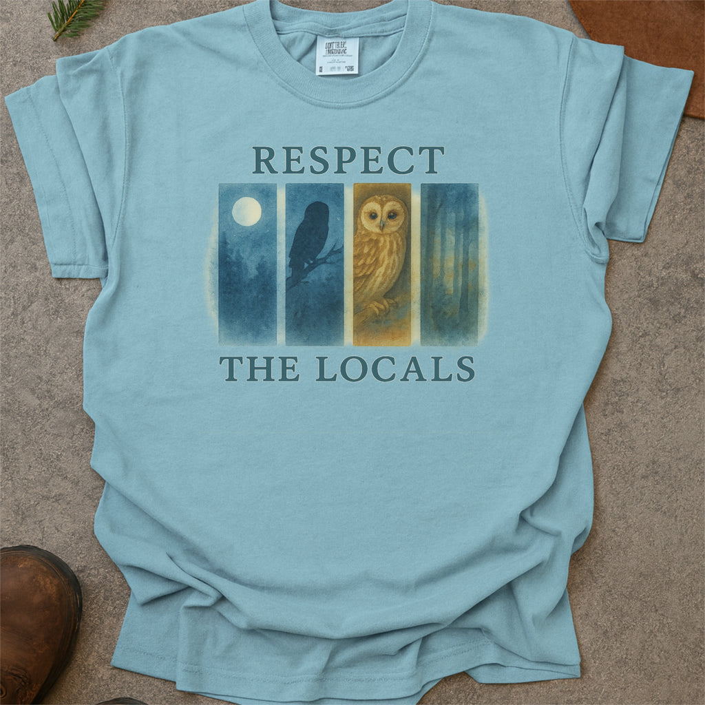 Respect The Locals Tawny Owl Scotland Comfort Colors Shirt
