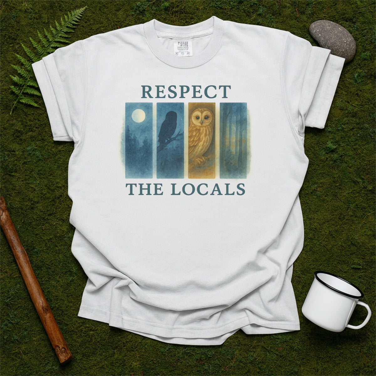 Respect The Locals Tawny Owl Scotland Comfort Colors Shirt