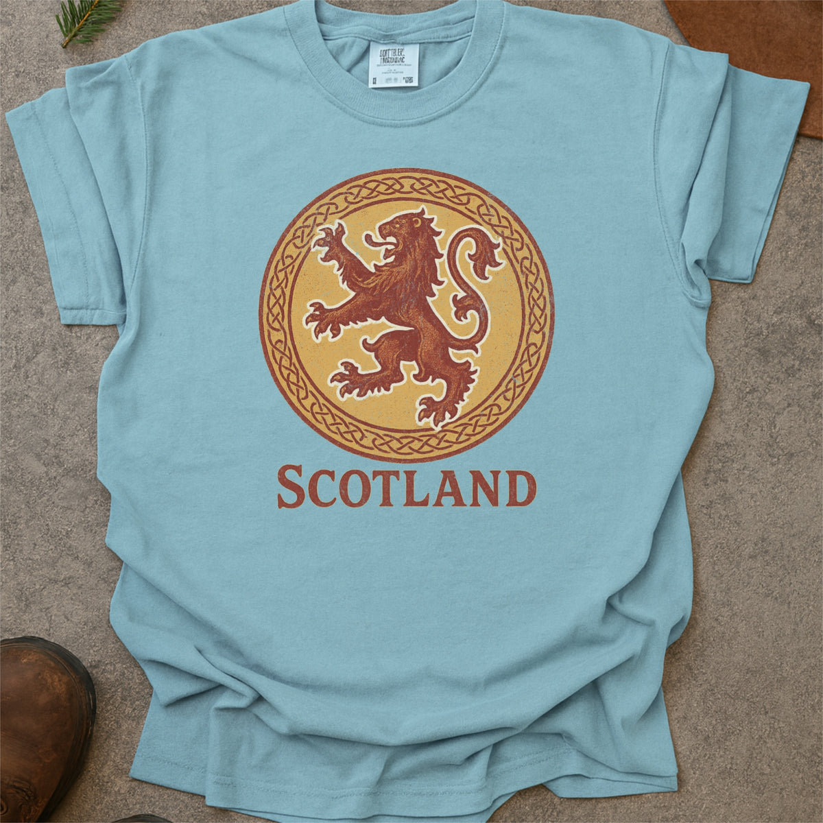 Vintage Scotland Celtic Lion Crest Emblem Comfort Colors Shirt