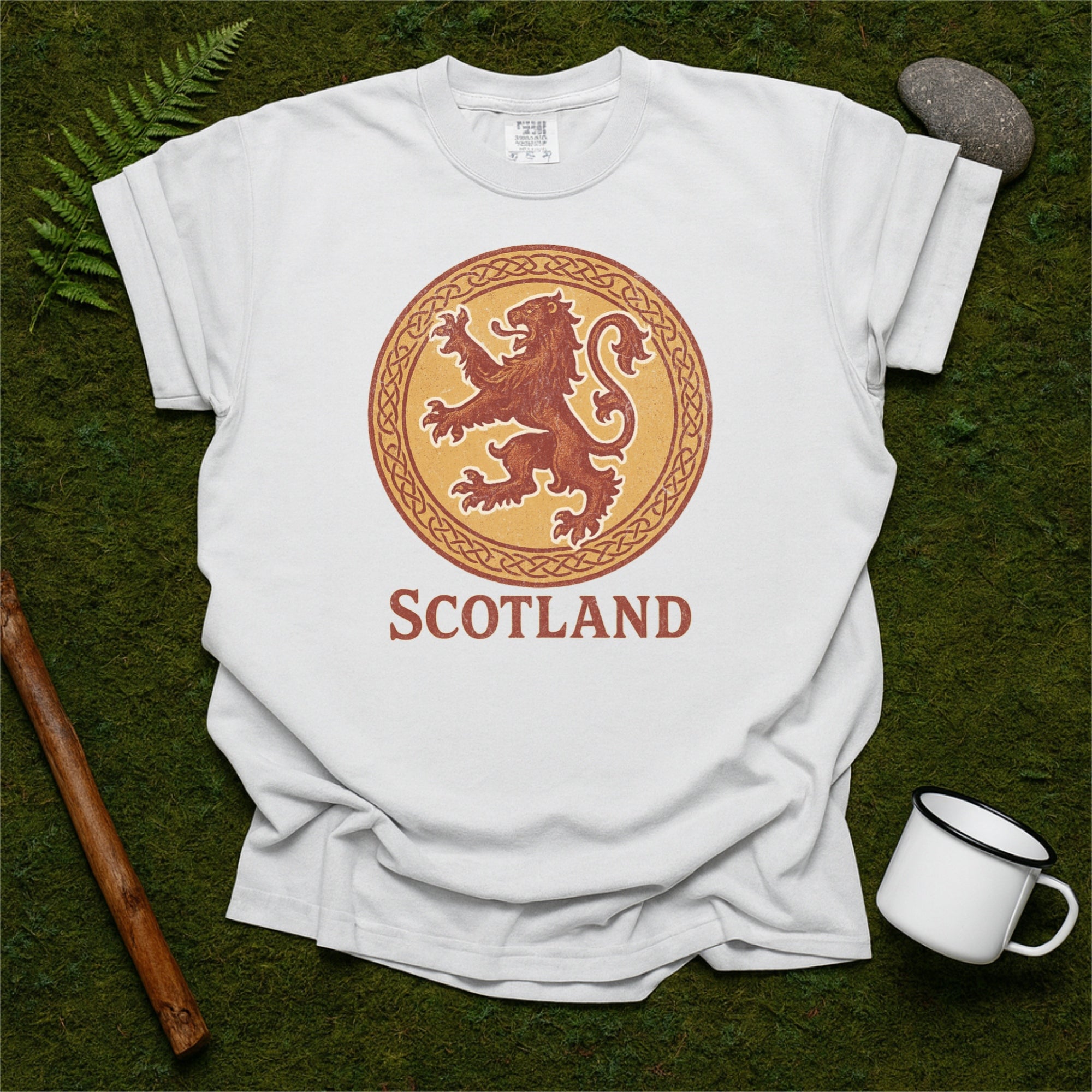 Vintage Scotland Celtic Lion Crest Emblem Comfort Colors Shirt