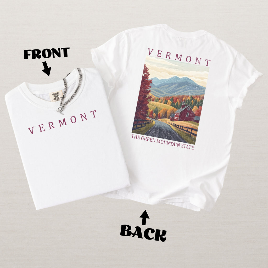 Vermont Scenic Poster Comfort Colors Shirt