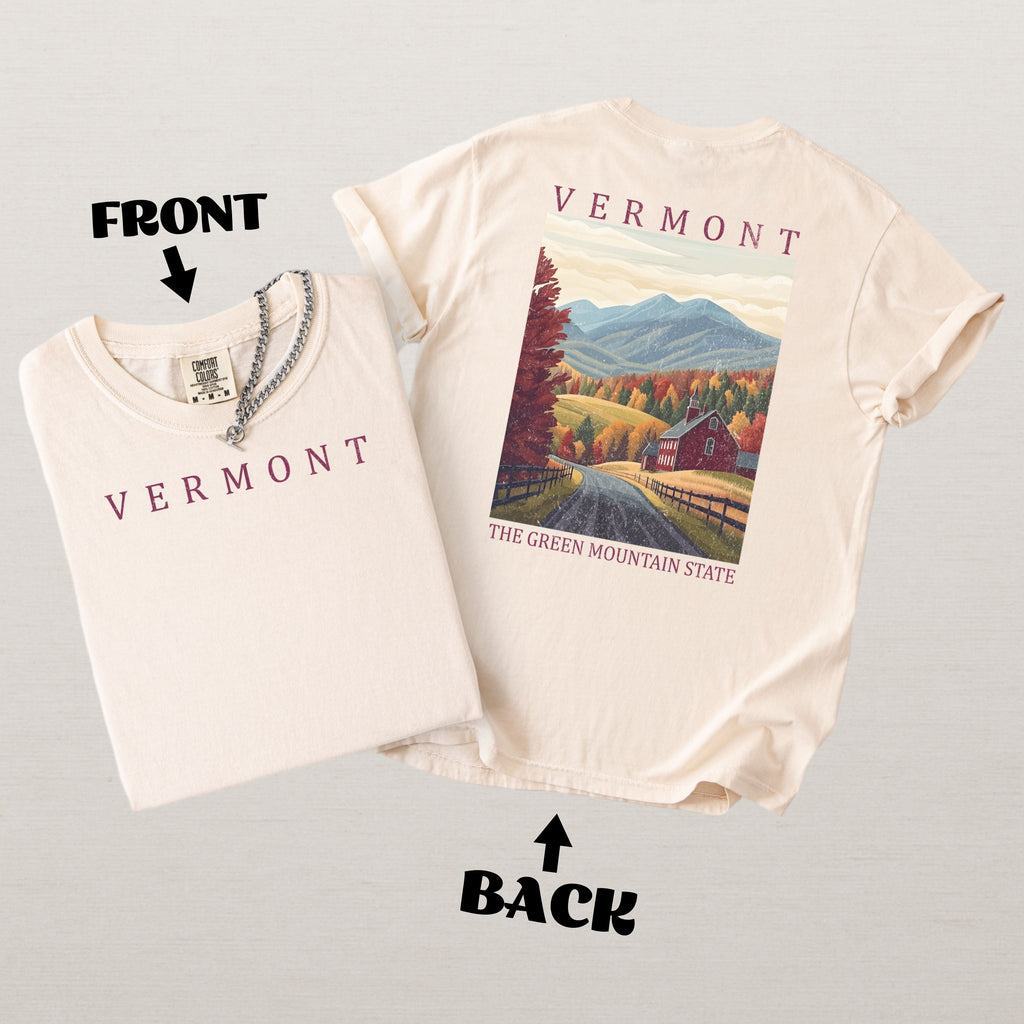 Vermont Scenic Poster Comfort Colors Shirt