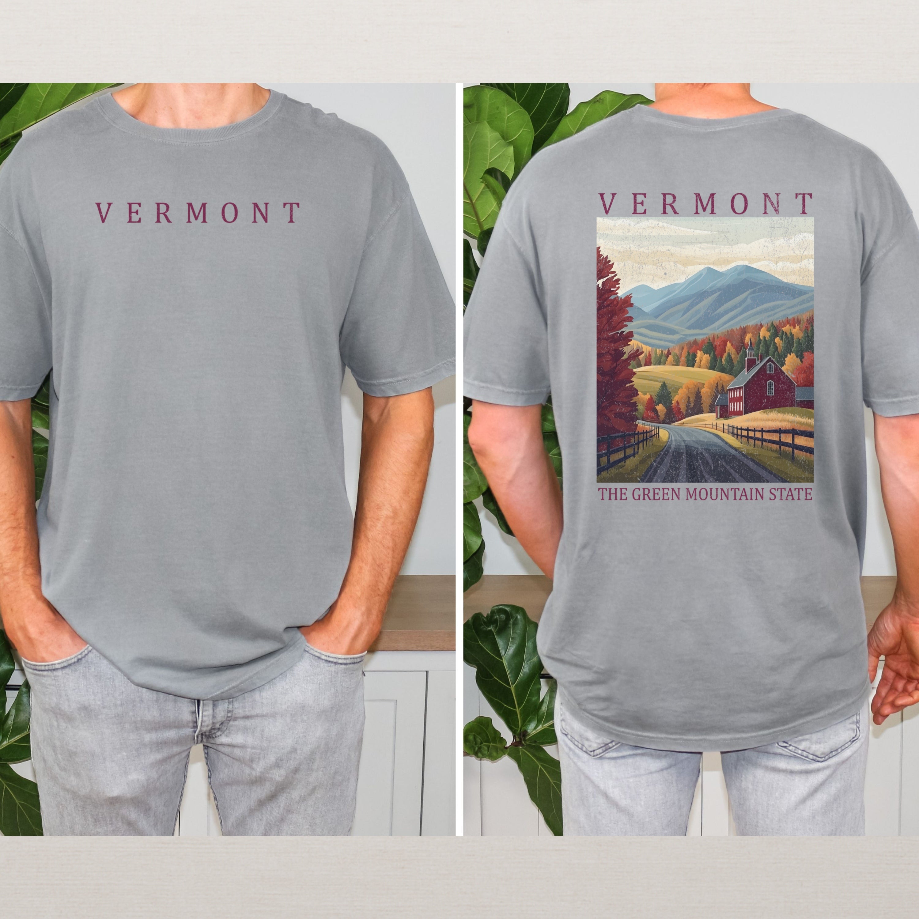 Vermont Scenic Poster Comfort Colors Shirt
