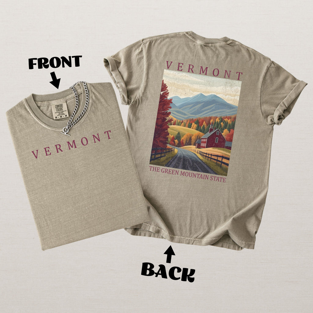 Vermont Scenic Poster Comfort Colors Shirt