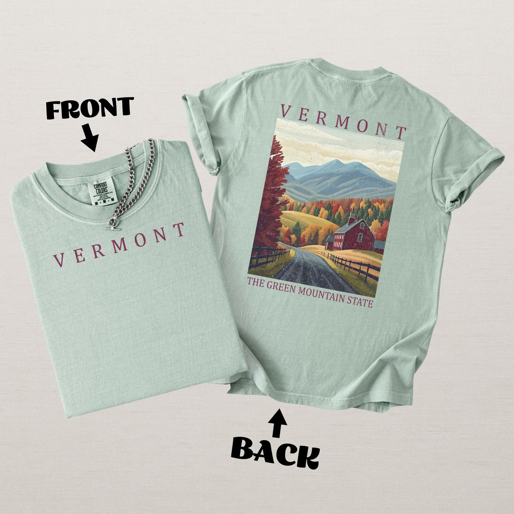 Vermont Scenic Poster Comfort Colors Shirt
