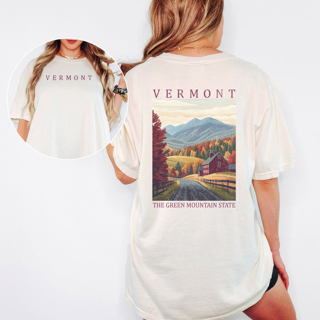 Vermont Scenic Poster Comfort Colors Shirt