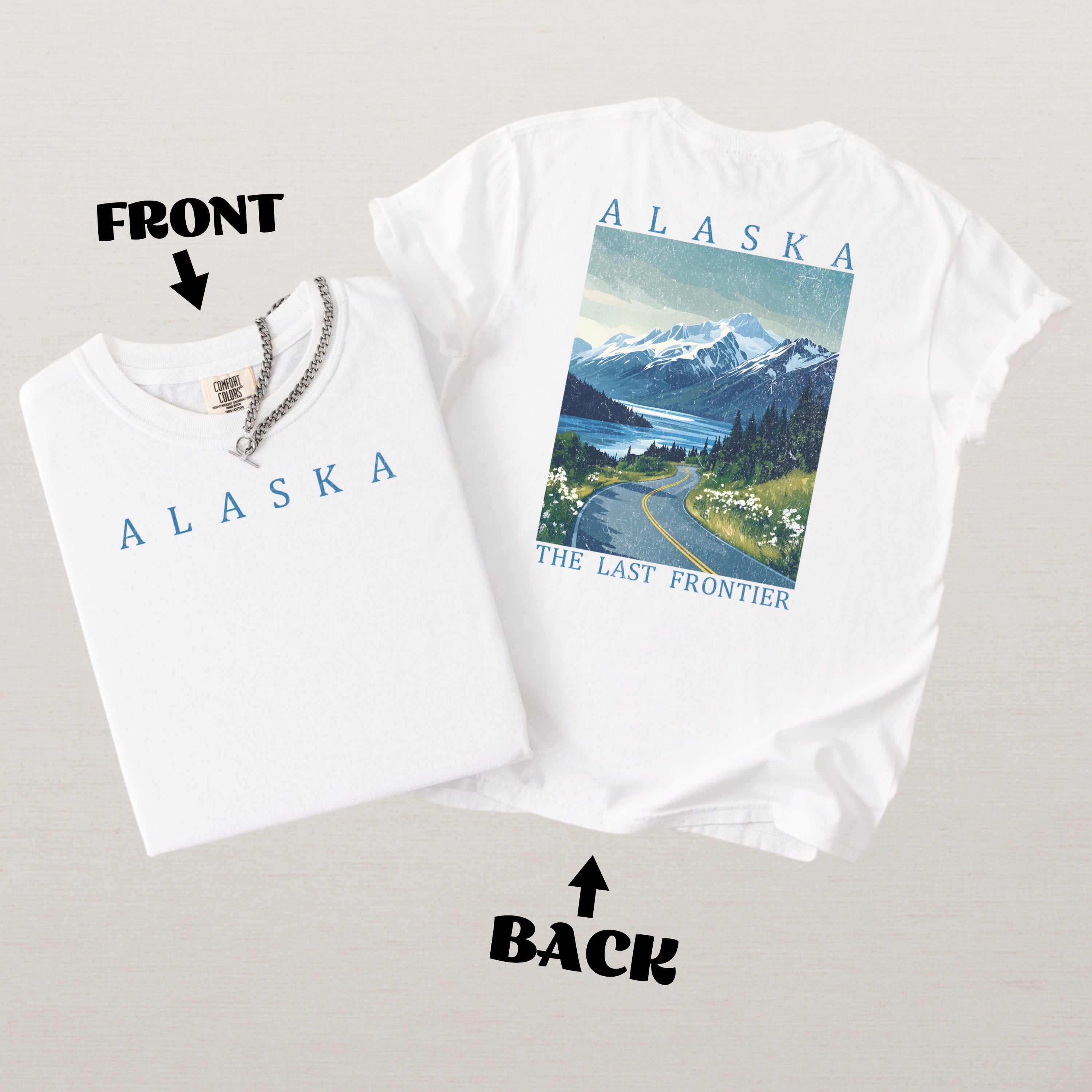 Alaska Scenic Poster Comfort Colors Shirt