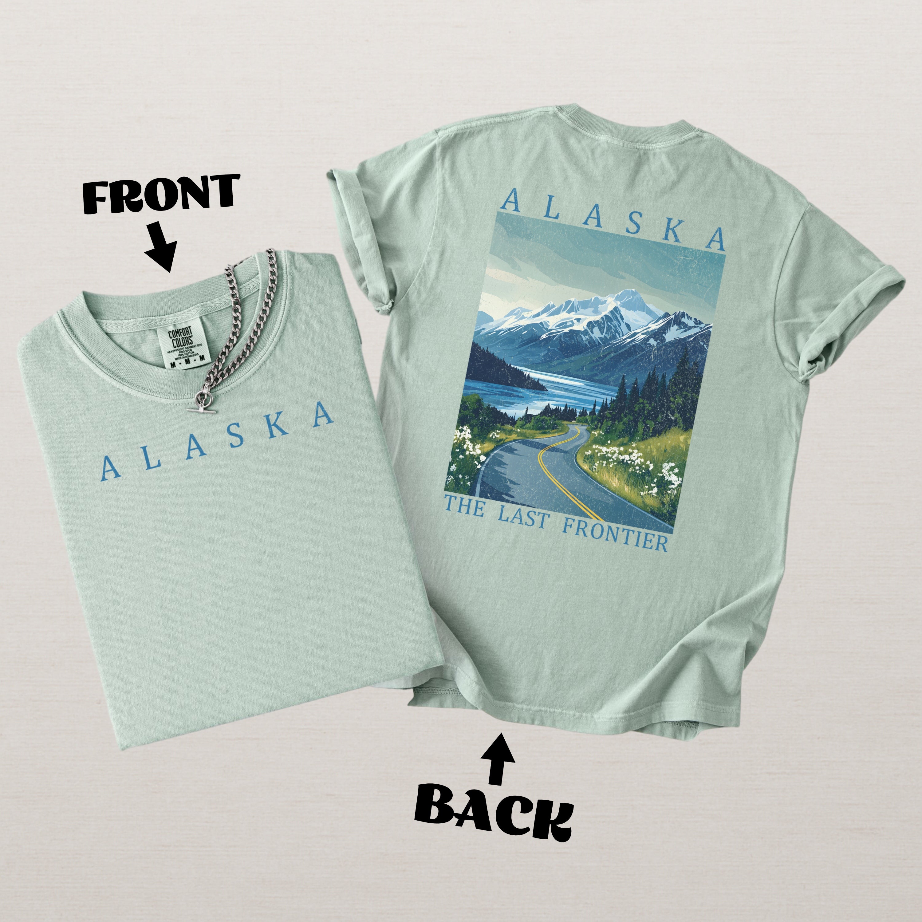Alaska Scenic Poster Comfort Colors Shirt