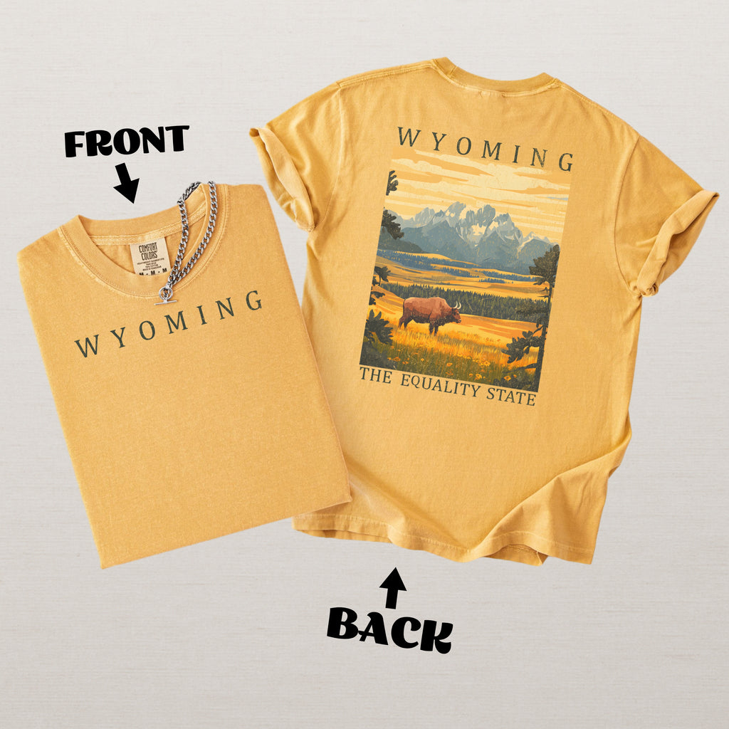 Wyoming Scenic Poster Comfort Colors Shirt