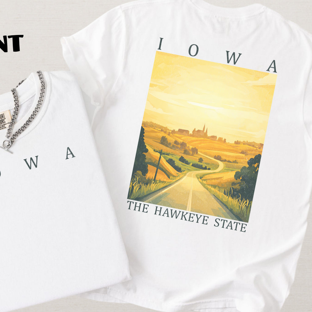 Iowa Scenic Poster Comfort Colors Shirt