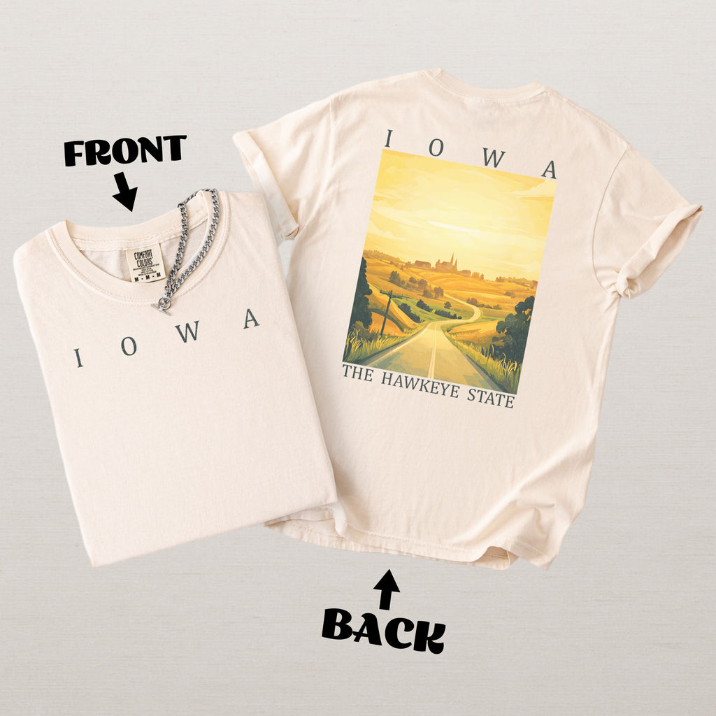 Iowa Scenic Poster Comfort Colors Shirt