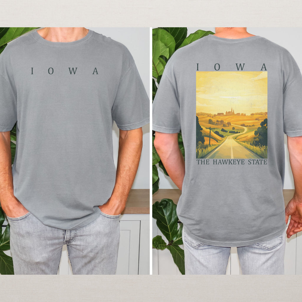 Iowa Scenic Poster Comfort Colors Shirt