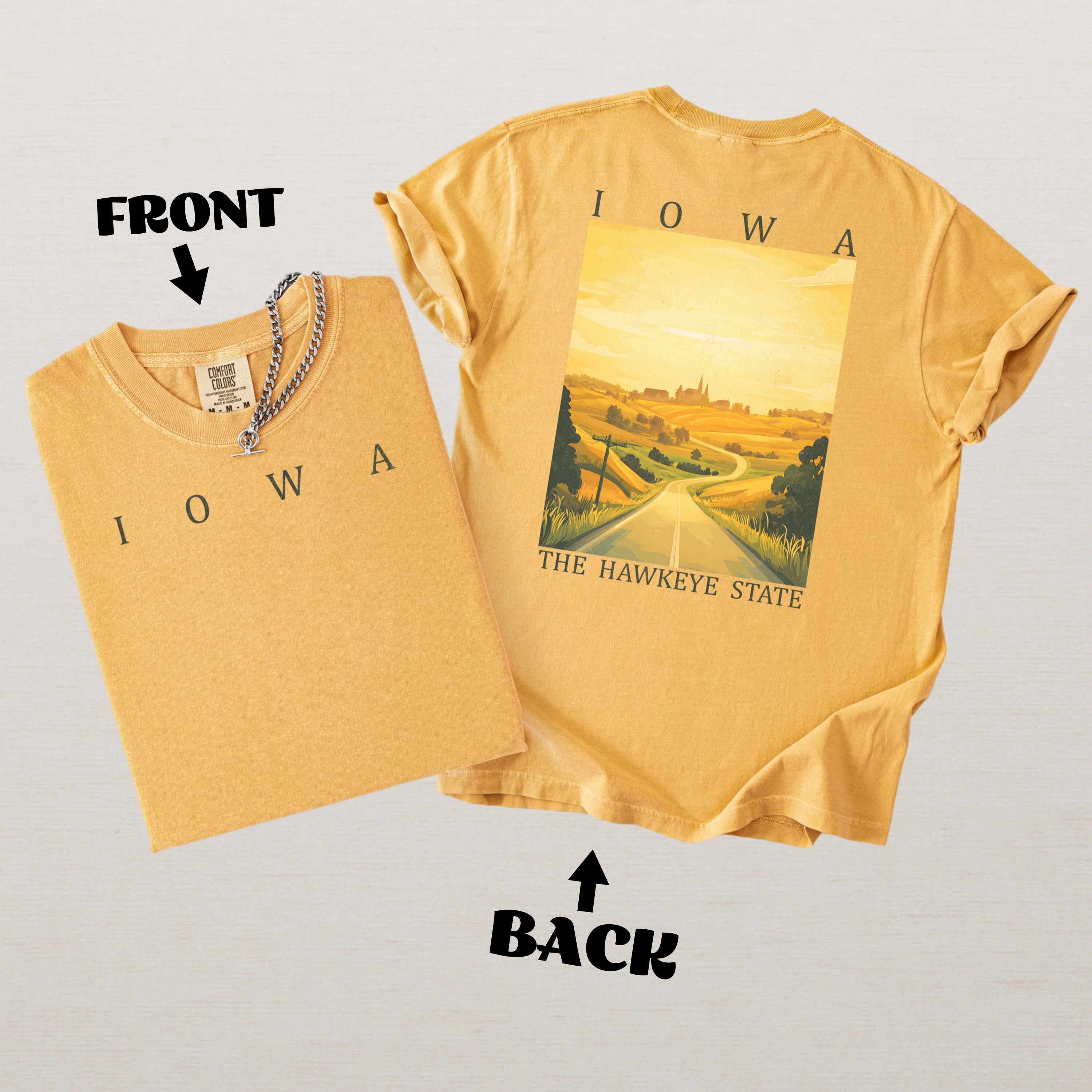 Iowa Scenic Poster Comfort Colors Shirt