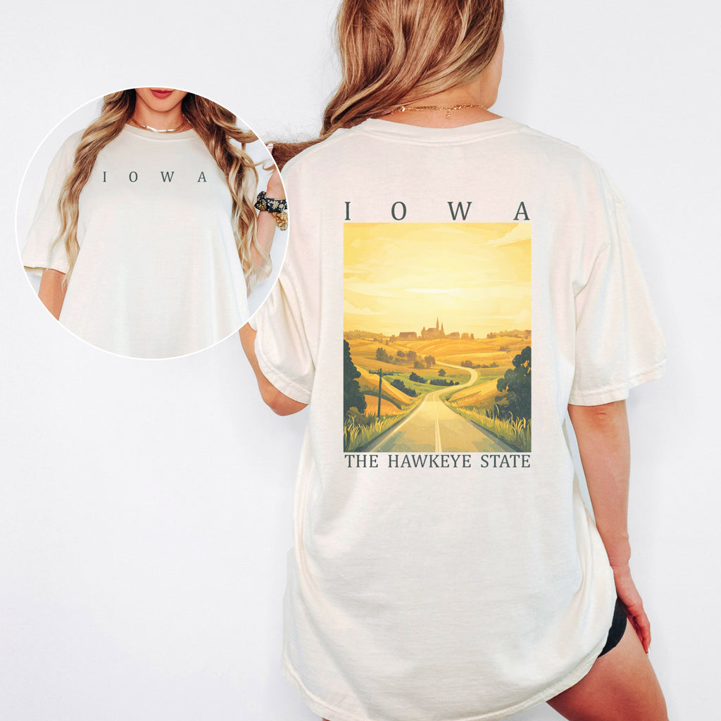 Iowa Scenic Poster Comfort Colors Shirt