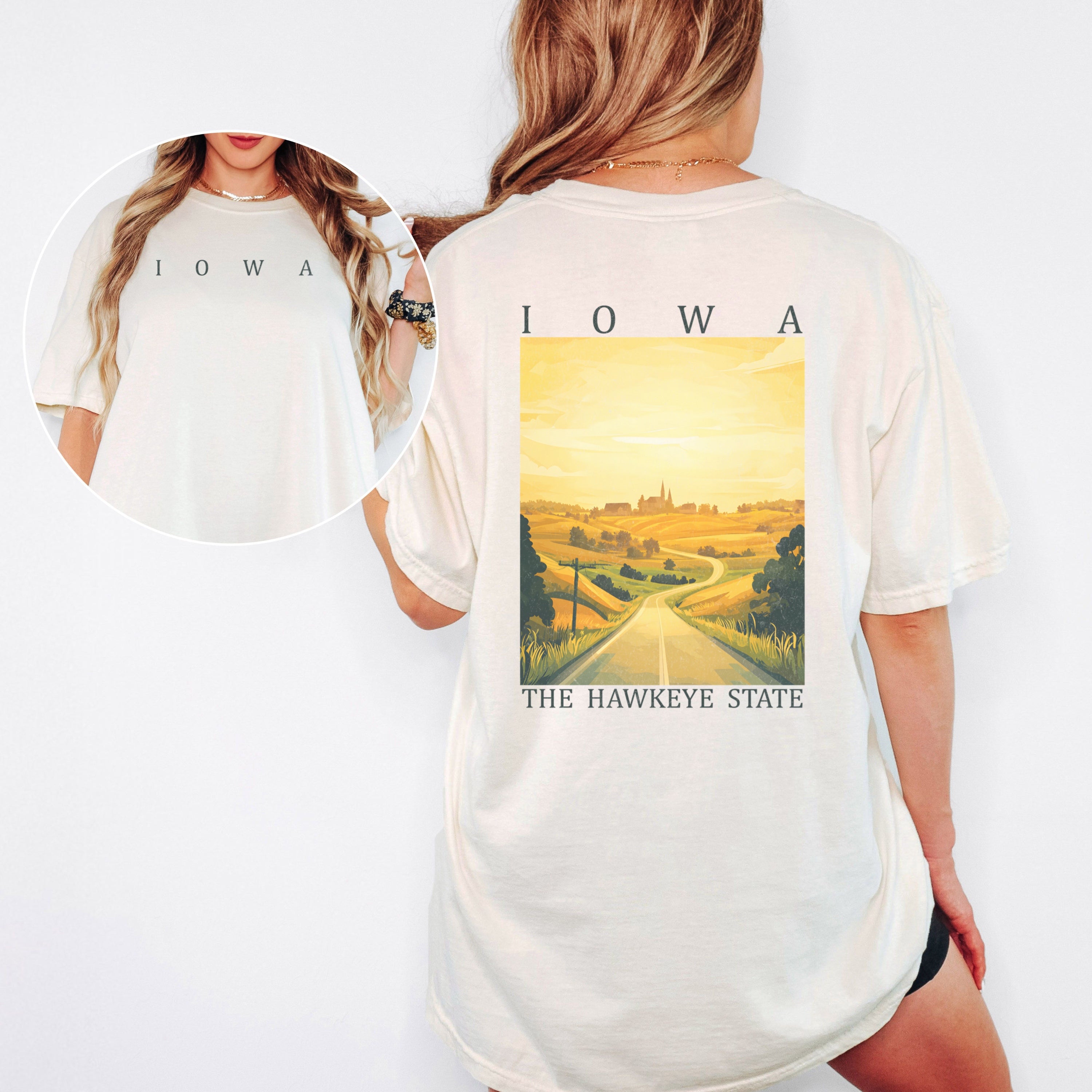 Iowa Scenic Poster Comfort Colors Shirt
