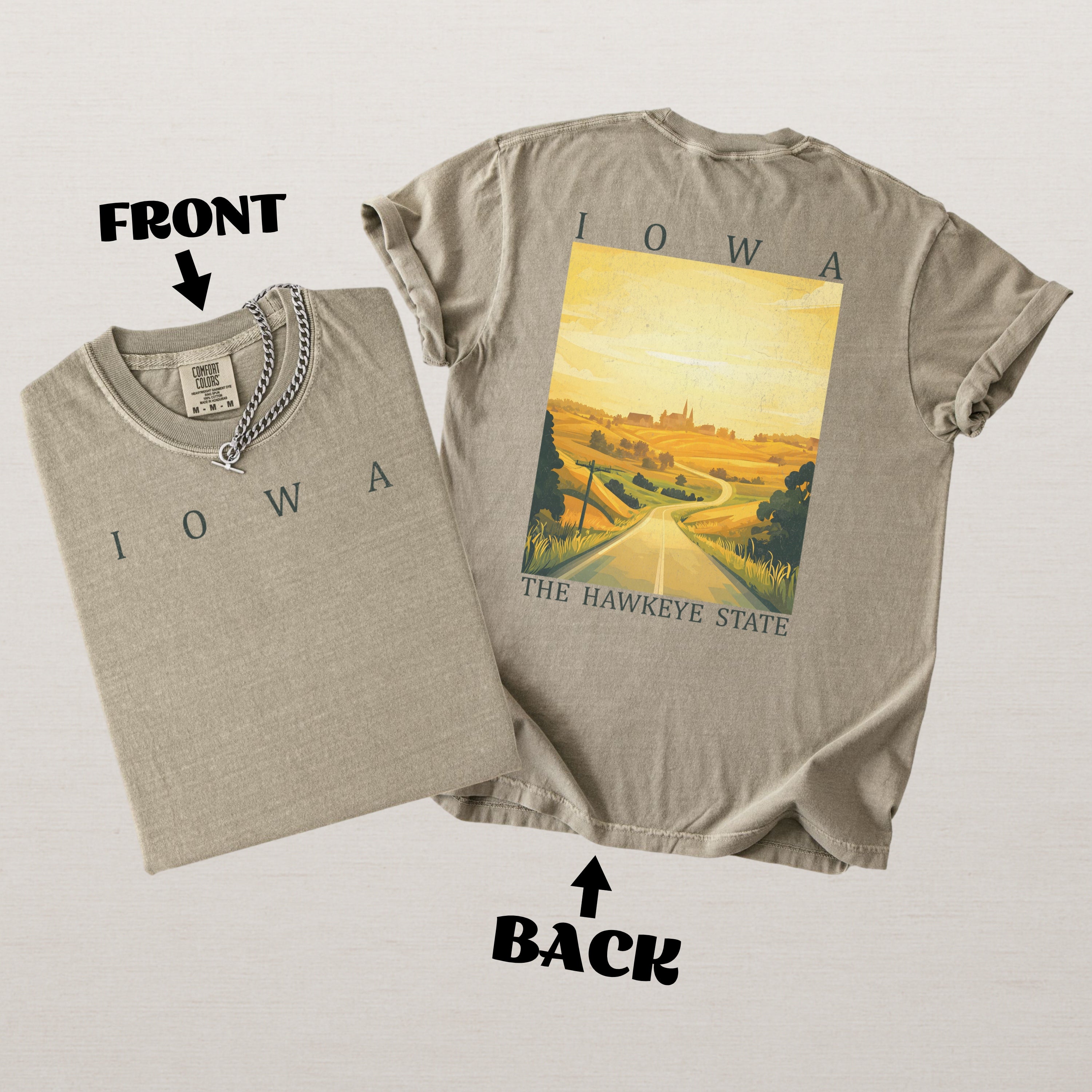 Iowa Scenic Poster Comfort Colors Shirt