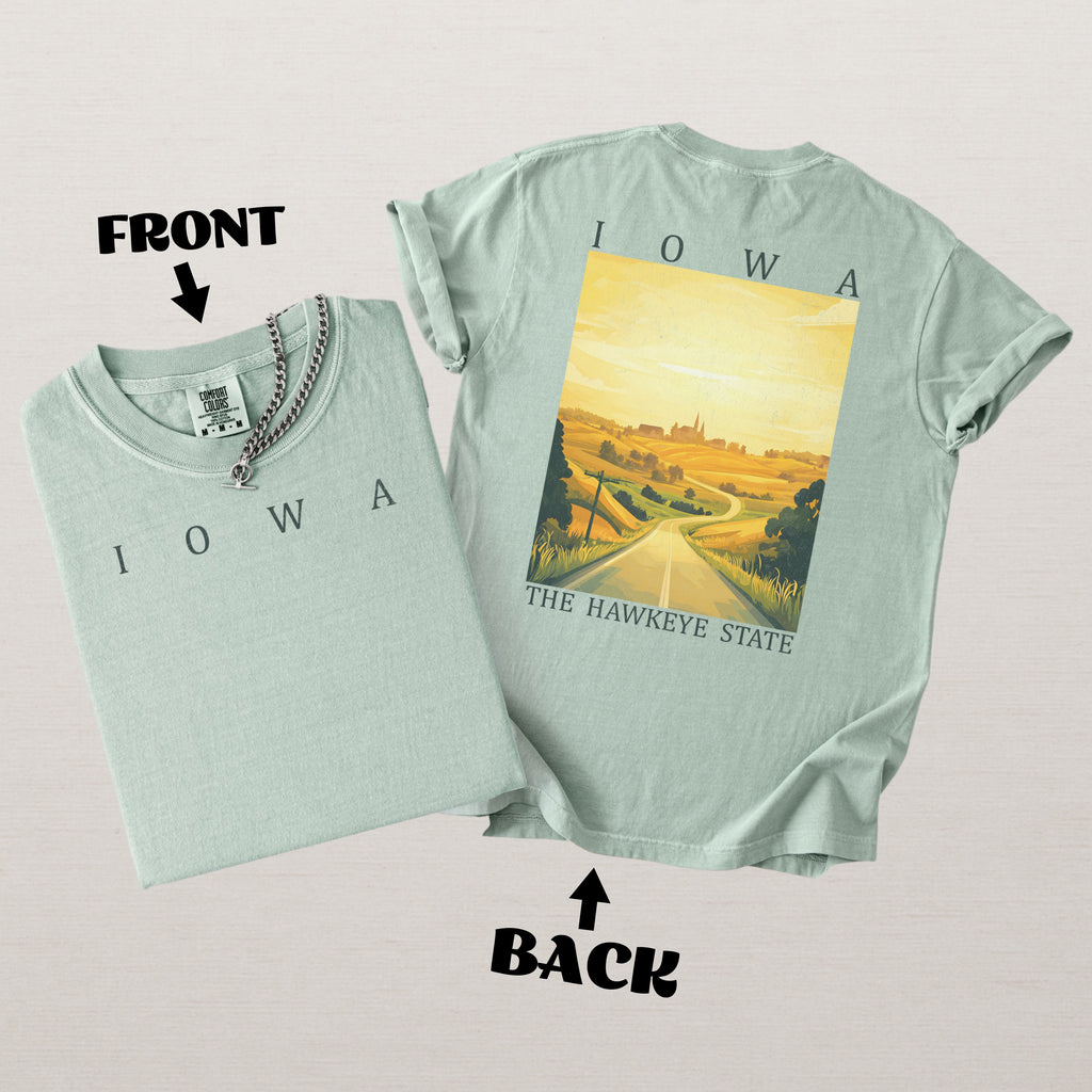 Iowa Scenic Poster Comfort Colors Shirt