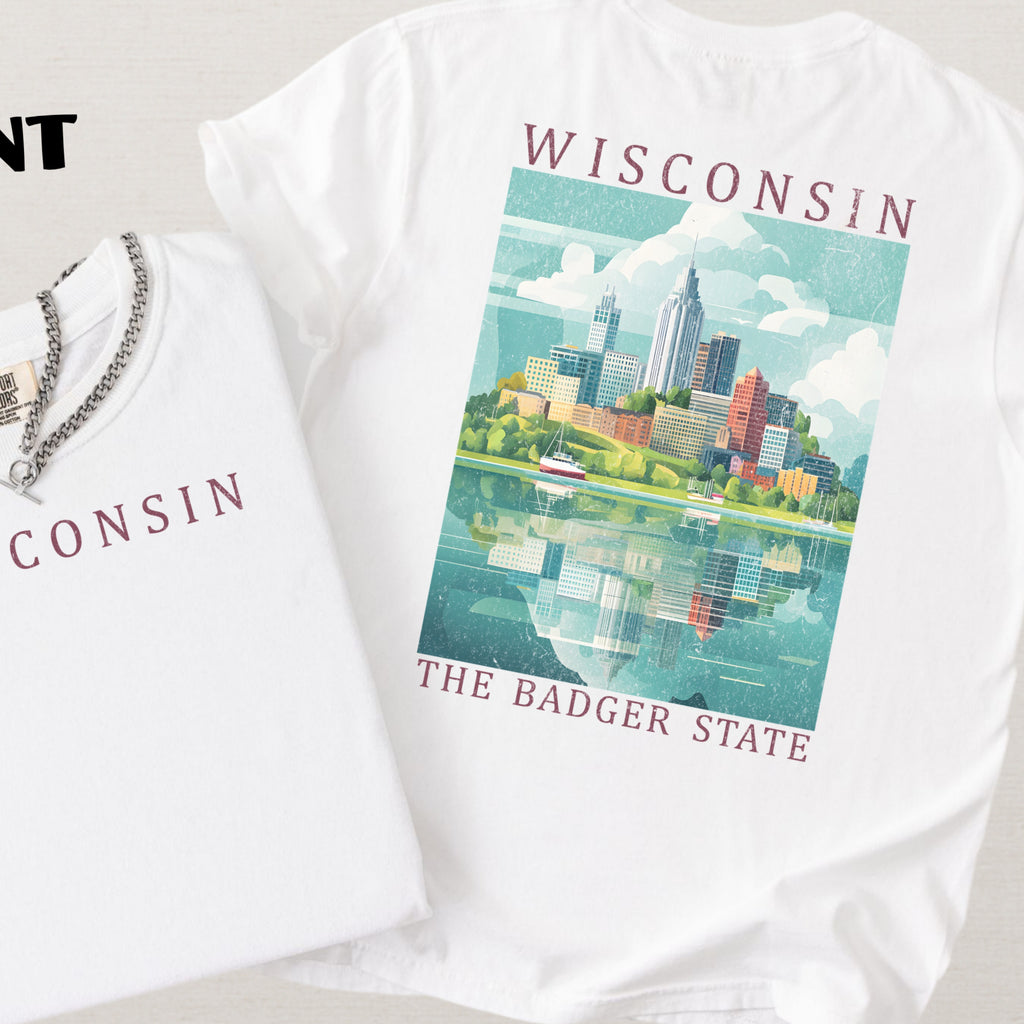 Wisconsin Scenic Poster Comfort Colors Shirt