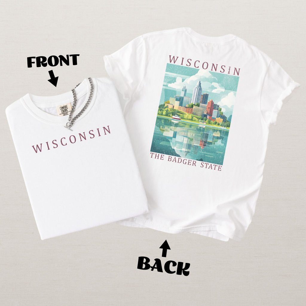 Wisconsin Scenic Poster Comfort Colors Shirt