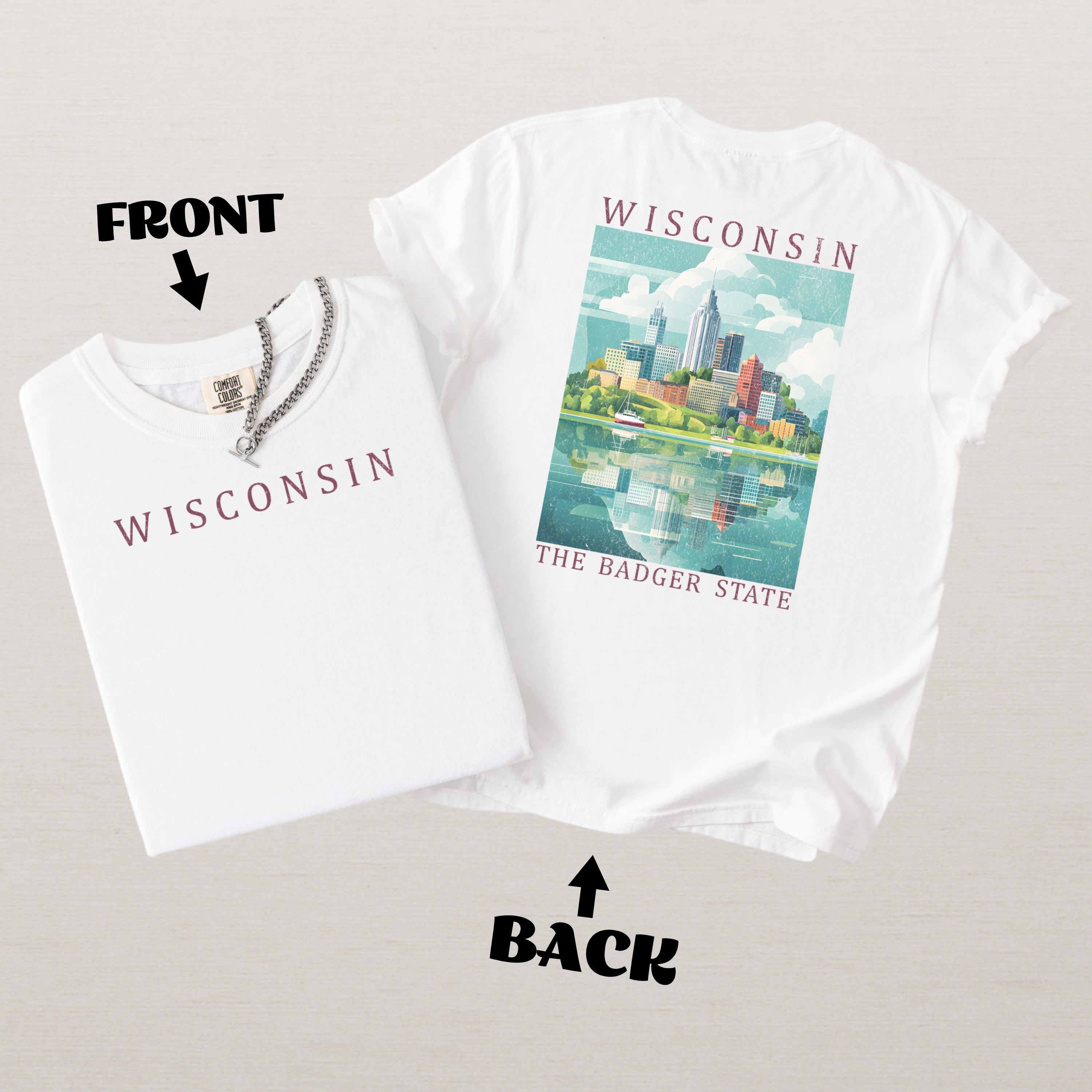 Wisconsin Scenic Poster Comfort Colors Shirt