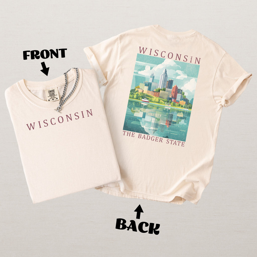 Wisconsin Scenic Poster Comfort Colors Shirt