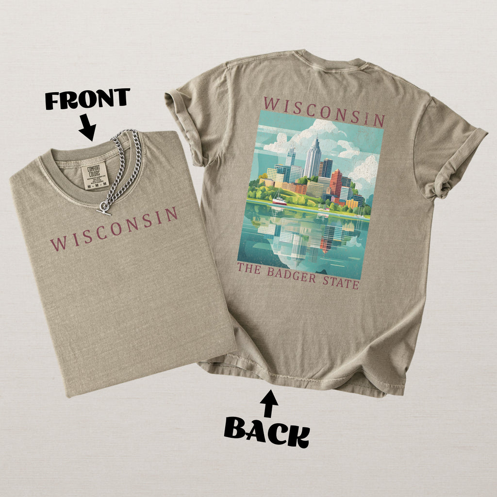 Wisconsin Scenic Poster Comfort Colors Shirt