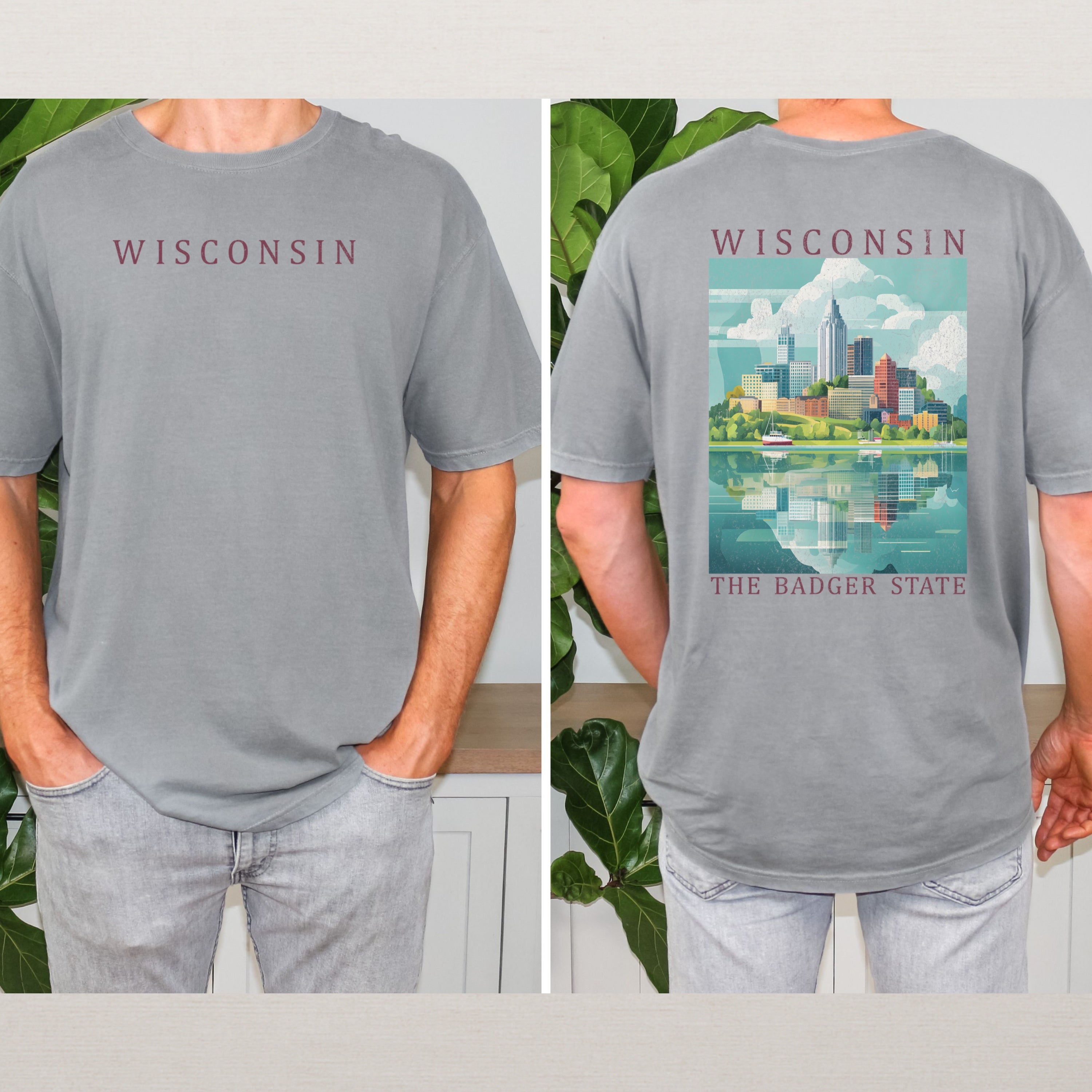 Wisconsin Scenic Poster Comfort Colors Shirt