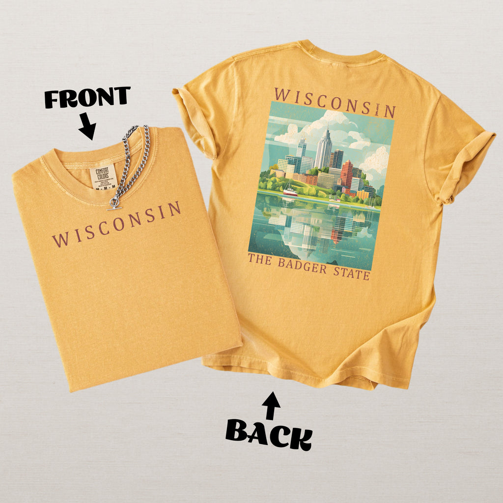 Wisconsin Scenic Poster Comfort Colors Shirt